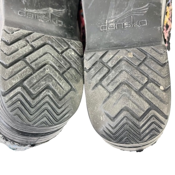 DANSKO Confetti Wool Multi-Colored Clogs Black Scribble Professional Shoes sz 38 - Picture 16 of 16